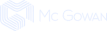 Mc Gowan logo gold and white.